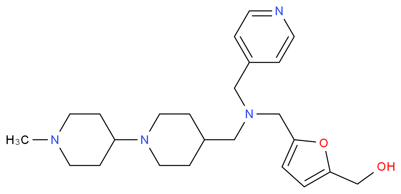 (5-{[[(1'-methyl-1,4'-bipiperidin-4-yl)methyl](4-pyridinylmethyl)amino]methyl}-2-furyl)methanol_Molecular_structure_CAS_)
