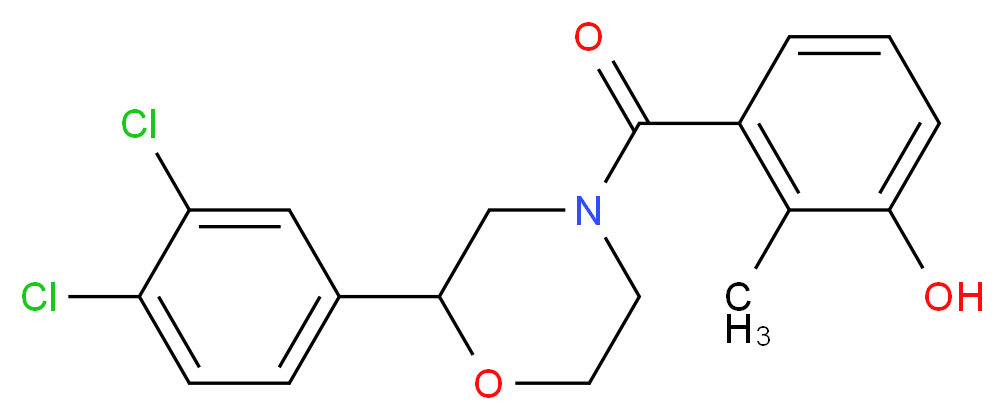 3-{[2-(3,4-dichlorophenyl)morpholin-4-yl]carbonyl}-2-methylphenol_Molecular_structure_CAS_)