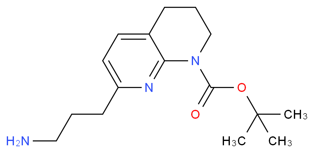 7-(3-Amino-propyl)-3,4-dihydro-2H-[1,8]naphthyridine-1-carboxylic acid tert-butyl ester_Molecular_structure_CAS_886362-44-3)