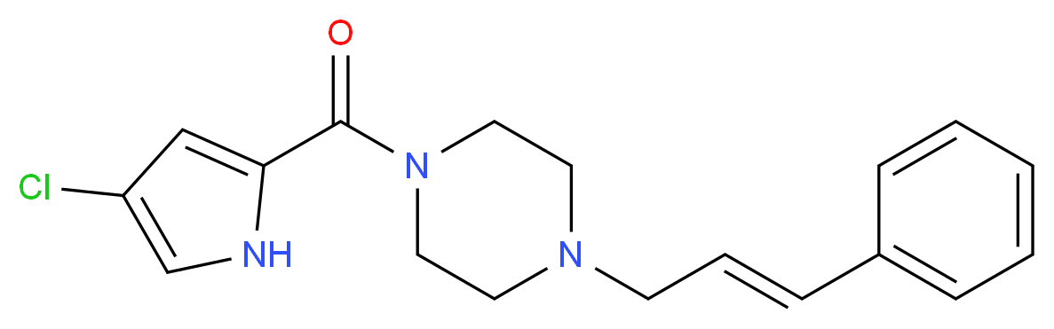 1-[(4-chloro-1H-pyrrol-2-yl)carbonyl]-4-[(2E)-3-phenylprop-2-en-1-yl]piperazine_Molecular_structure_CAS_)