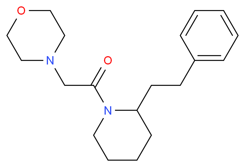 4-{2-oxo-2-[2-(2-phenylethyl)-1-piperidinyl]ethyl}morpholine_Molecular_structure_CAS_)