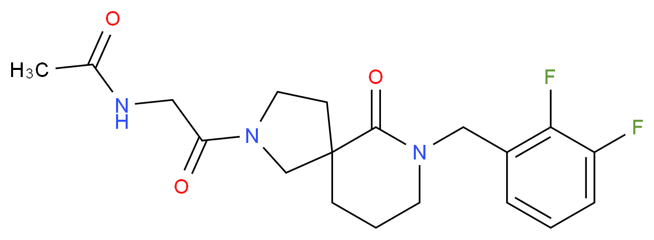 N-{2-[7-(2,3-difluorobenzyl)-6-oxo-2,7-diazaspiro[4.5]dec-2-yl]-2-oxoethyl}acetamide_Molecular_structure_CAS_)