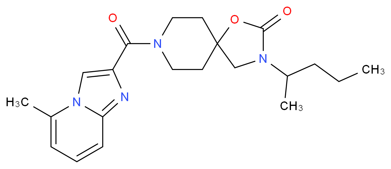 3-(1-methylbutyl)-8-[(5-methylimidazo[1,2-a]pyridin-2-yl)carbonyl]-1-oxa-3,8-diazaspiro[4.5]decan-2-one_Molecular_structure_CAS_)