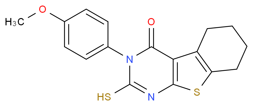 2-Mercapto-3-(4-methoxy-phenyl)-5,6,7,8-tetrahydro-3H-benzo[4,5]thieno[2,3-d]pyrimidin-4-one_Molecular_structure_CAS_65234-02-8)