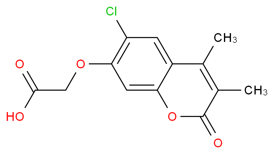[(6-chloro-3,4-dimethyl-2-oxo-2H-chromen-7-yl)oxy]acetic acid_Molecular_structure_CAS_884497-67-0)