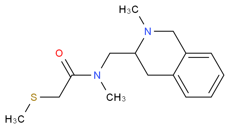 N-methyl-N-[(2-methyl-1,2,3,4-tetrahydro-3-isoquinolinyl)methyl]-2-(methylthio)acetamide_Molecular_structure_CAS_)