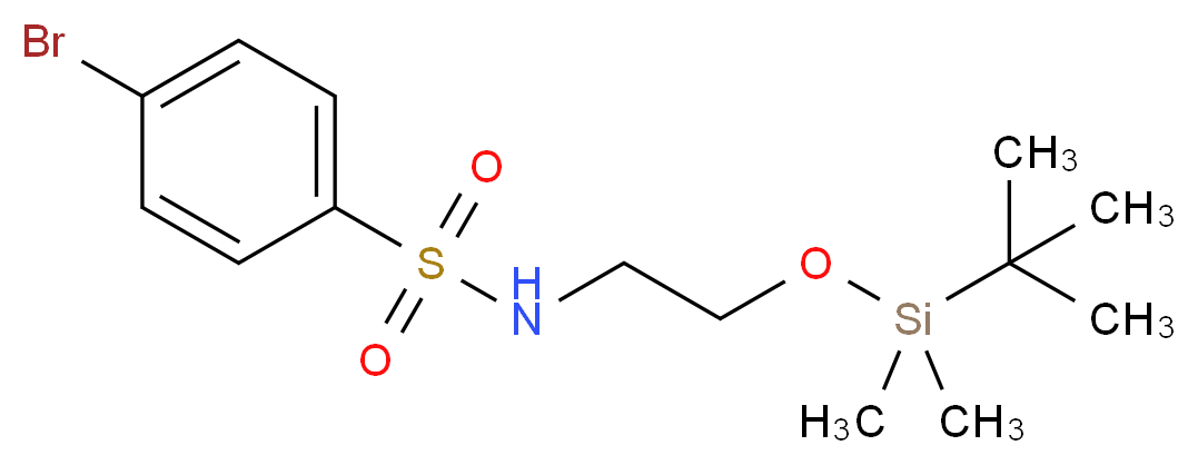 4-Bromo-N-[2-(tert-butyldimethylsilyloxy)ethyl]benzenesulphonamide 98%_Molecular_structure_CAS_850429-52-6)