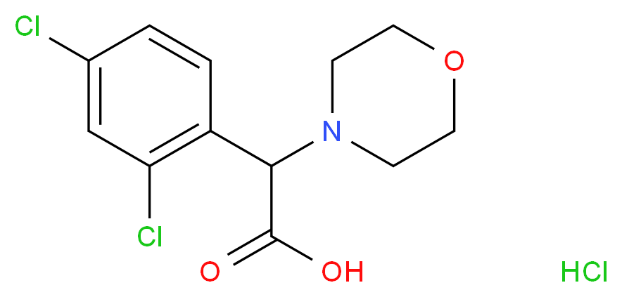 2-(2,4-dichlorophenyl)-2-(morpholin-4-yl)acetic acid hydrochloride_Molecular_structure_CAS_)