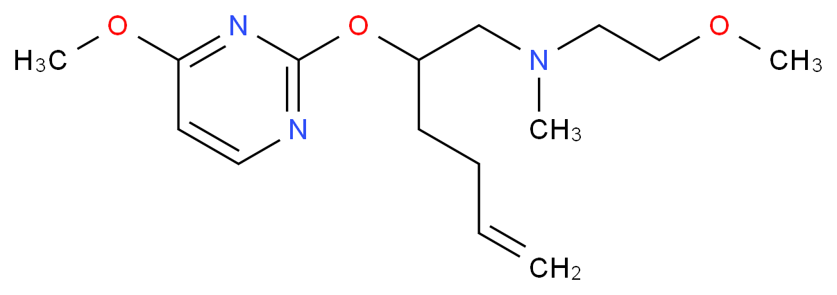 (2-methoxyethyl){2-[(4-methoxypyrimidin-2-yl)oxy]hex-5-en-1-yl}methylamine_Molecular_structure_CAS_)