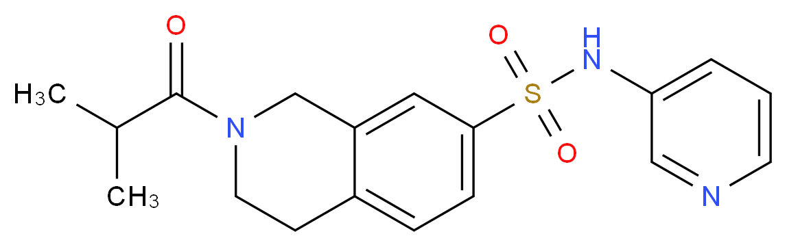 2-isobutyryl-N-pyridin-3-yl-1,2,3,4-tetrahydroisoquinoline-7-sulfonamide_Molecular_structure_CAS_)