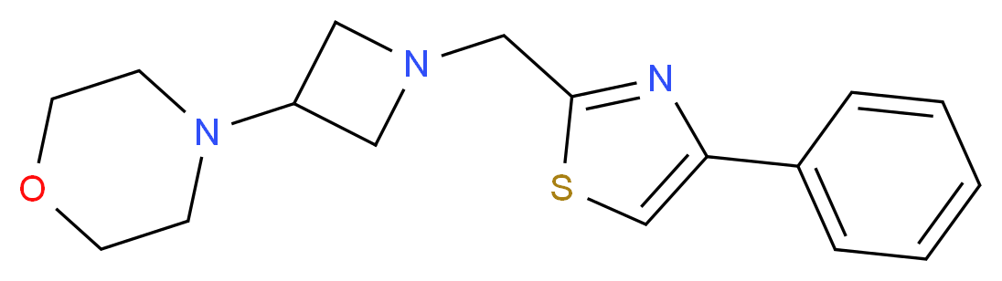 4-{1-[(4-phenyl-1,3-thiazol-2-yl)methyl]azetidin-3-yl}morpholine_Molecular_structure_CAS_)