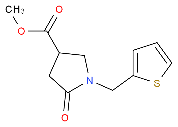 methyl 5-oxo-1-(2-thienylmethyl)pyrrolidine-3-carboxylate_Molecular_structure_CAS_)