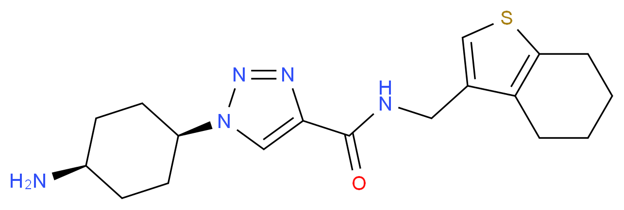 1-(cis-4-aminocyclohexyl)-N-(4,5,6,7-tetrahydro-1-benzothien-3-ylmethyl)-1H-1,2,3-triazole-4-carboxamide_Molecular_structure_CAS_)