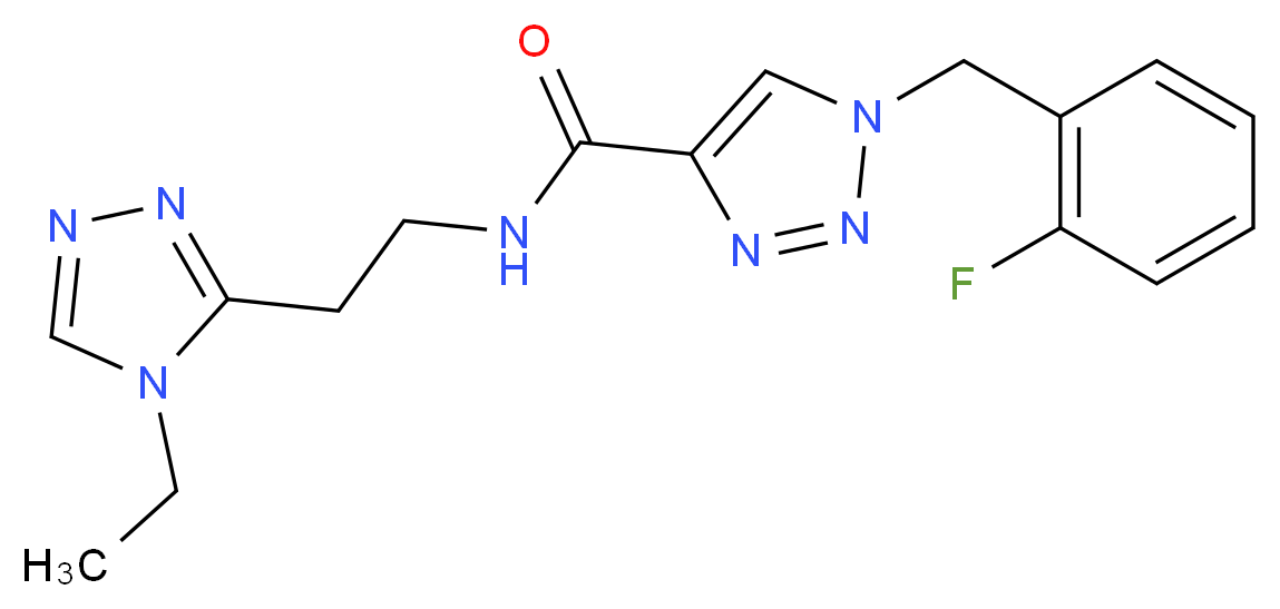 N-[2-(4-ethyl-4H-1,2,4-triazol-3-yl)ethyl]-1-(2-fluorobenzyl)-1H-1,2,3-triazole-4-carboxamide_Molecular_structure_CAS_)