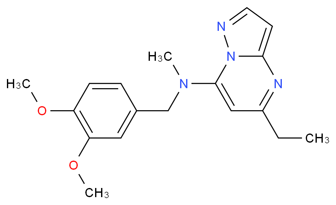 N-(3,4-dimethoxybenzyl)-5-ethyl-N-methylpyrazolo[1,5-a]pyrimidin-7-amine_Molecular_structure_CAS_)