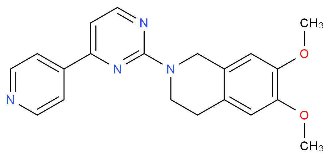 6,7-dimethoxy-2-[4-(4-pyridinyl)-2-pyrimidinyl]-1,2,3,4-tetrahydroisoquinoline_Molecular_structure_CAS_)