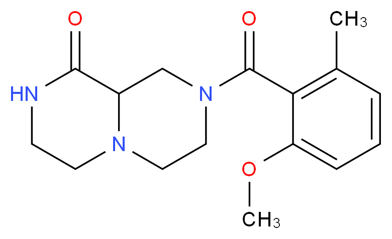 8-(2-methoxy-6-methylbenzoyl)hexahydro-2H-pyrazino[1,2-a]pyrazin-1(6H)-one_Molecular_structure_CAS_)