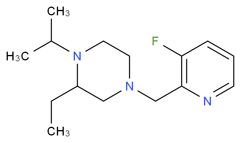 2-ethyl-4-[(3-fluoro-2-pyridinyl)methyl]-1-isopropylpiperazine_Molecular_structure_CAS_)