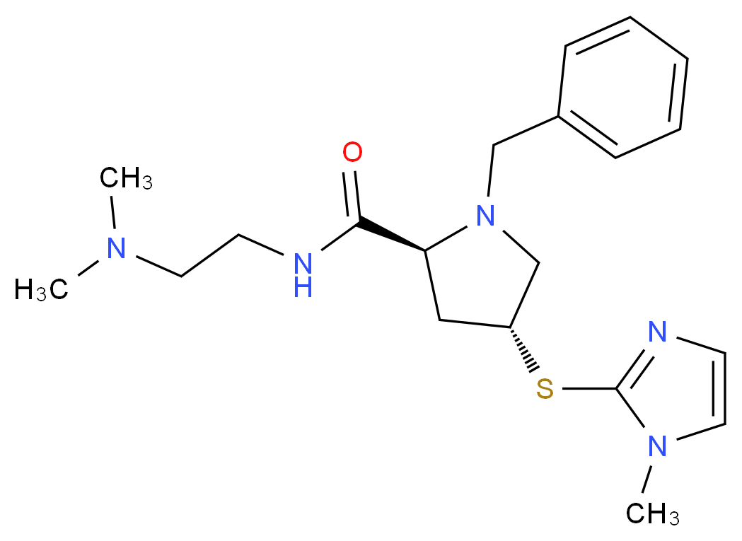 (4R)-1-benzyl-N-[2-(dimethylamino)ethyl]-4-[(1-methyl-1H-imidazol-2-yl)thio]-L-prolinamide_Molecular_structure_CAS_)