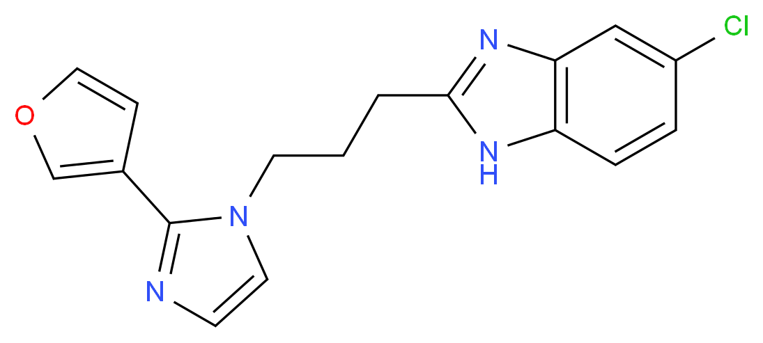 5-chloro-2-{3-[2-(3-furyl)-1H-imidazol-1-yl]propyl}-1H-benzimidazole_Molecular_structure_CAS_)
