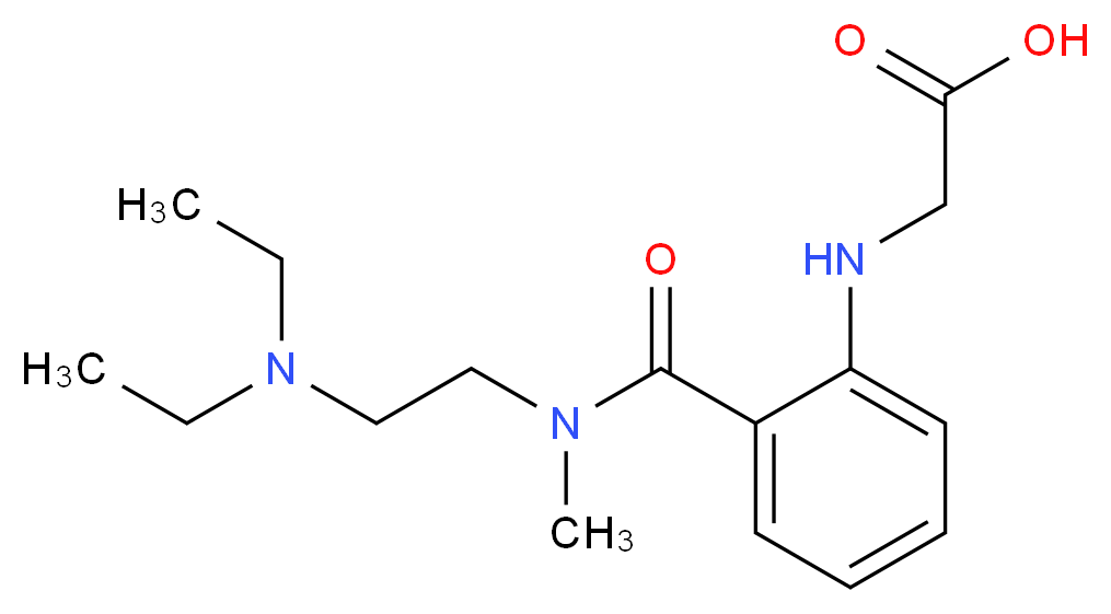 [(2-{[[2-(diethylamino)ethyl](methyl)amino]carbonyl}phenyl)amino]acetic acid_Molecular_structure_CAS_)