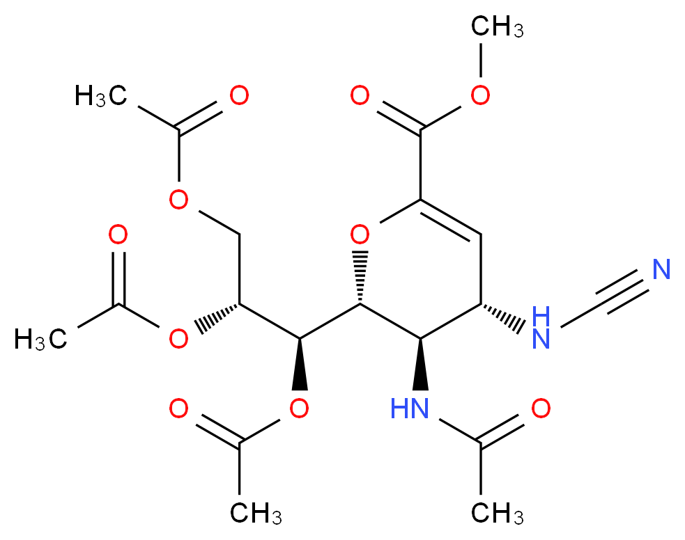 N-Cyano Zanamivir Amine Triacetate Methyl Ester_Molecular_structure_CAS_1228216-82-7)
