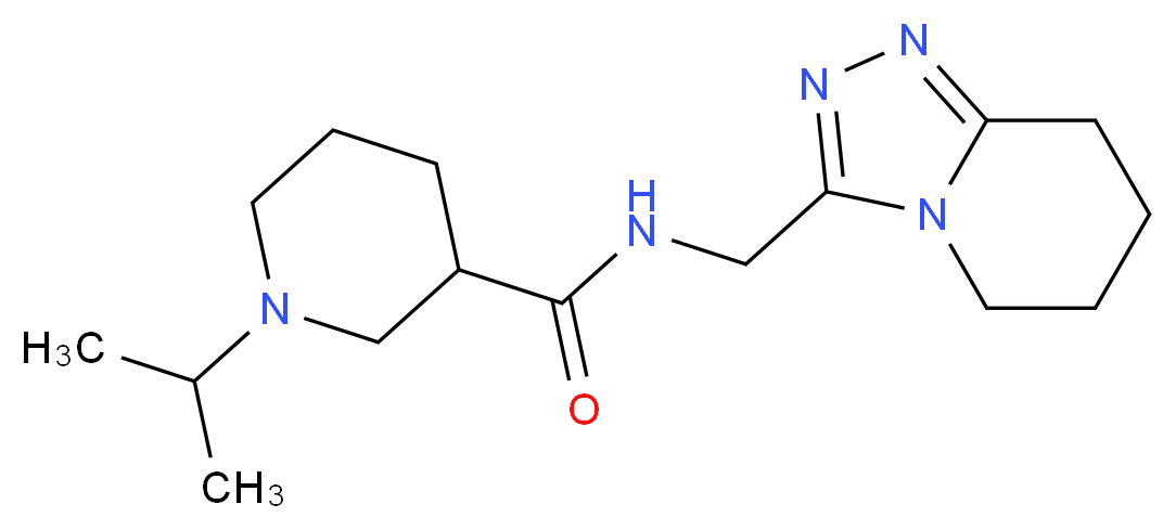 1-isopropyl-N-(5,6,7,8-tetrahydro[1,2,4]triazolo[4,3-a]pyridin-3-ylmethyl)-3-piperidinecarboxamide_Molecular_structure_CAS_)