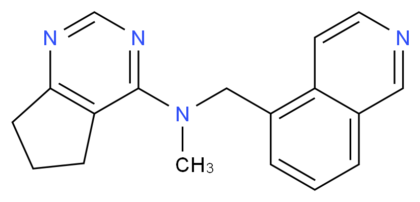 N-(5-isoquinolinylmethyl)-N-methyl-6,7-dihydro-5H-cyclopenta[d]pyrimidin-4-amine_Molecular_structure_CAS_)
