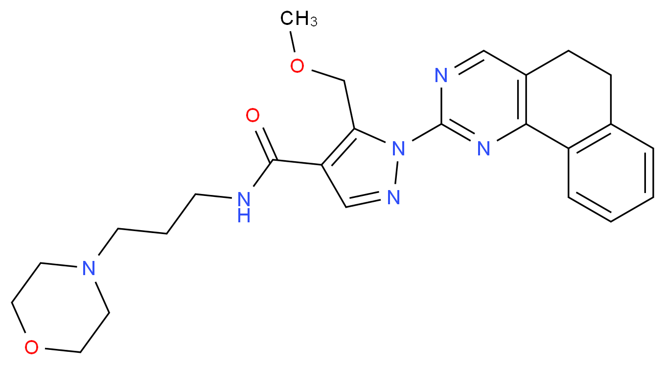 1-(5,6-dihydrobenzo[h]quinazolin-2-yl)-5-(methoxymethyl)-N-[3-(4-morpholinyl)propyl]-1H-pyrazole-4-carboxamide_Molecular_structure_CAS_)