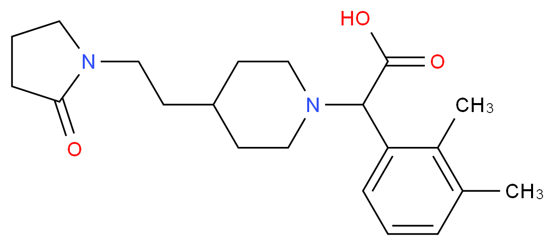 (2,3-dimethylphenyl){4-[2-(2-oxopyrrolidin-1-yl)ethyl]piperidin-1-yl}acetic acid_Molecular_structure_CAS_)