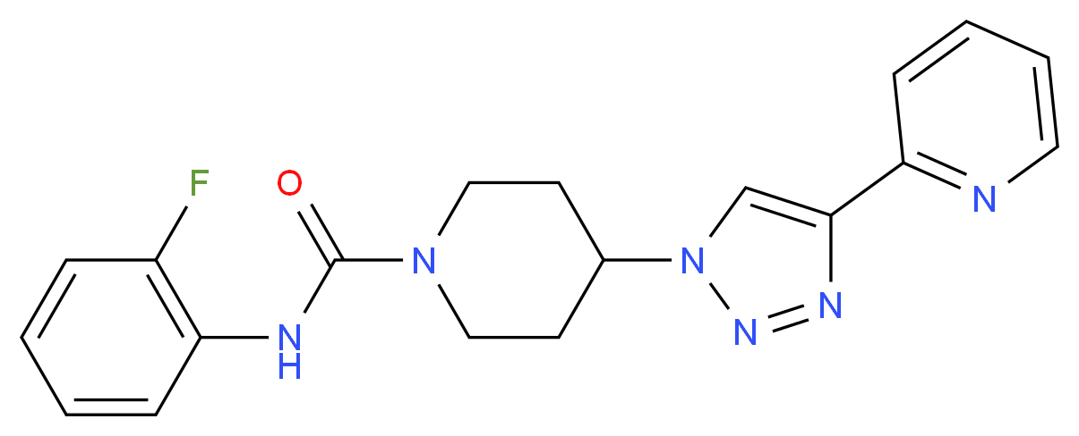 N-(2-fluorophenyl)-4-(4-pyridin-2-yl-1H-1,2,3-triazol-1-yl)piperidine-1-carboxamide_Molecular_structure_CAS_)