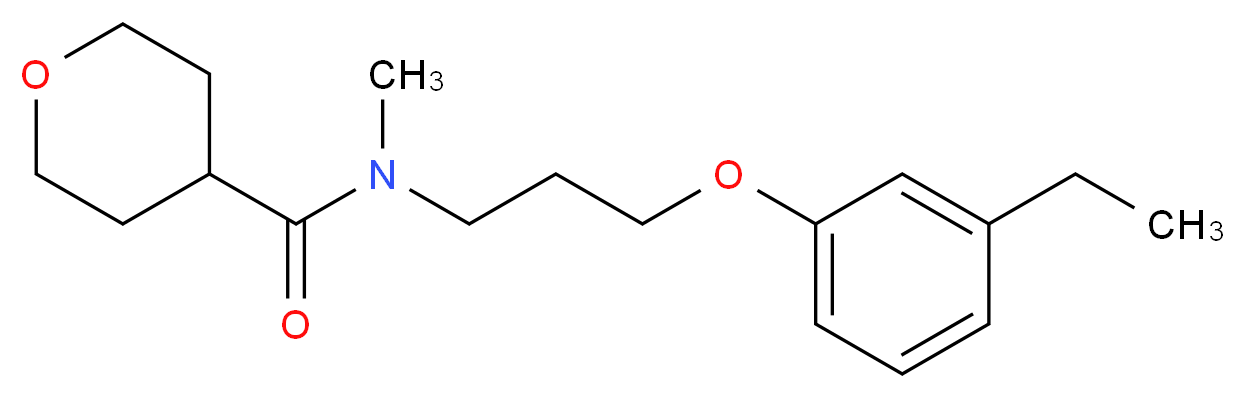 N-[3-(3-ethylphenoxy)propyl]-N-methyltetrahydro-2H-pyran-4-carboxamide_Molecular_structure_CAS_)
