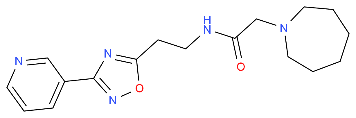 2-azepan-1-yl-N-[2-(3-pyridin-3-yl-1,2,4-oxadiazol-5-yl)ethyl]acetamide_Molecular_structure_CAS_)