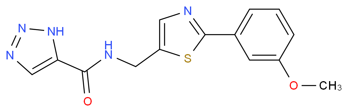 N-{[2-(3-methoxyphenyl)-1,3-thiazol-5-yl]methyl}-1H-1,2,3-triazole-5-carboxamide_Molecular_structure_CAS_)