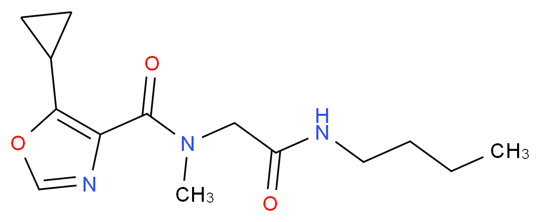 N-[2-(butylamino)-2-oxoethyl]-5-cyclopropyl-N-methyl-1,3-oxazole-4-carboxamide (non-preferred name)_Molecular_structure_CAS_)