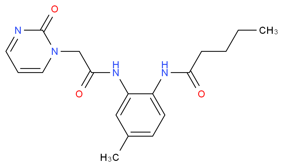 N-(4-methyl-2-{[(2-oxopyrimidin-1(2H)-yl)acetyl]amino}phenyl)pentanamide_Molecular_structure_CAS_)