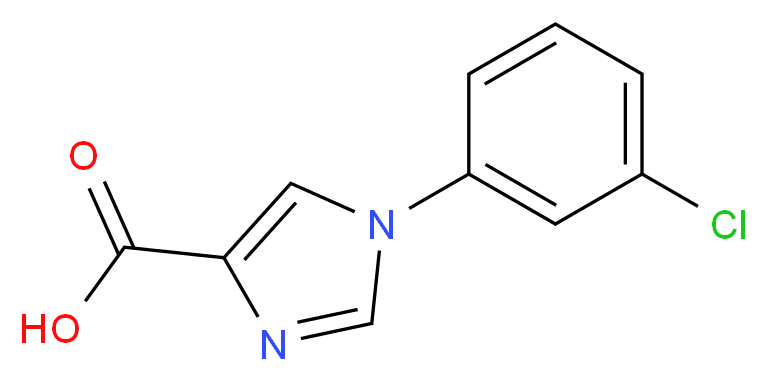 1-(3-chlorophenyl)-1H-imidazole-4-carboxylic acid_Molecular_structure_CAS_)