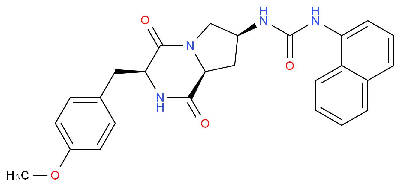 N-[(3S,7S,8aS)-3-(4-methoxybenzyl)-1,4-dioxooctahydropyrrolo[1,2-a]pyrazin-7-yl]-N'-1-naphthylurea_Molecular_structure_CAS_)