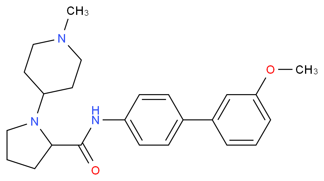 N-(3'-methoxy-4-biphenylyl)-1-(1-methyl-4-piperidinyl)prolinamide_Molecular_structure_CAS_)