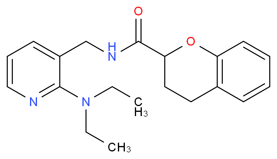 N-{[2-(diethylamino)pyridin-3-yl]methyl}chromane-2-carboxamide_Molecular_structure_CAS_)