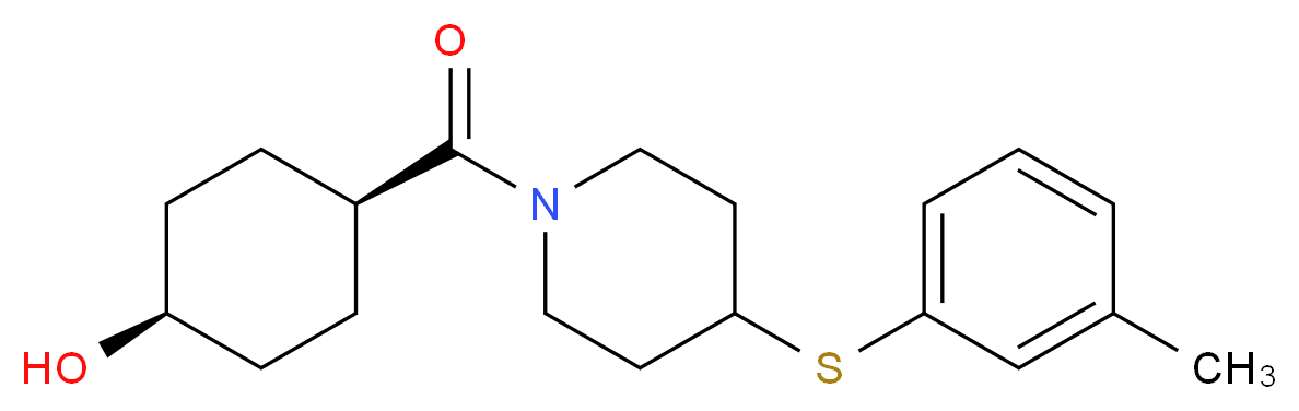 cis-4-({4-[(3-methylphenyl)thio]-1-piperidinyl}carbonyl)cyclohexanol_Molecular_structure_CAS_)