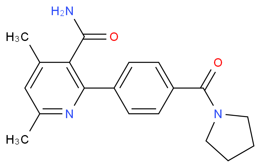 4,6-dimethyl-2-[4-(pyrrolidin-1-ylcarbonyl)phenyl]nicotinamide_Molecular_structure_CAS_)