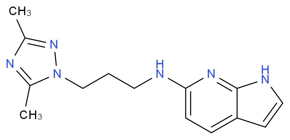 N-[3-(3,5-dimethyl-1H-1,2,4-triazol-1-yl)propyl]-1H-pyrrolo[2,3-b]pyridin-6-amine_Molecular_structure_CAS_)