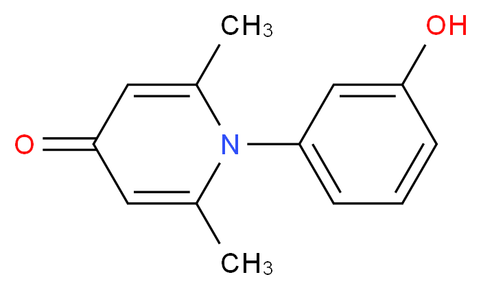 1-(3-hydroxyphenyl)-2,6-dimethylpyridin-4(1H)-one_Molecular_structure_CAS_823176-21-2)
