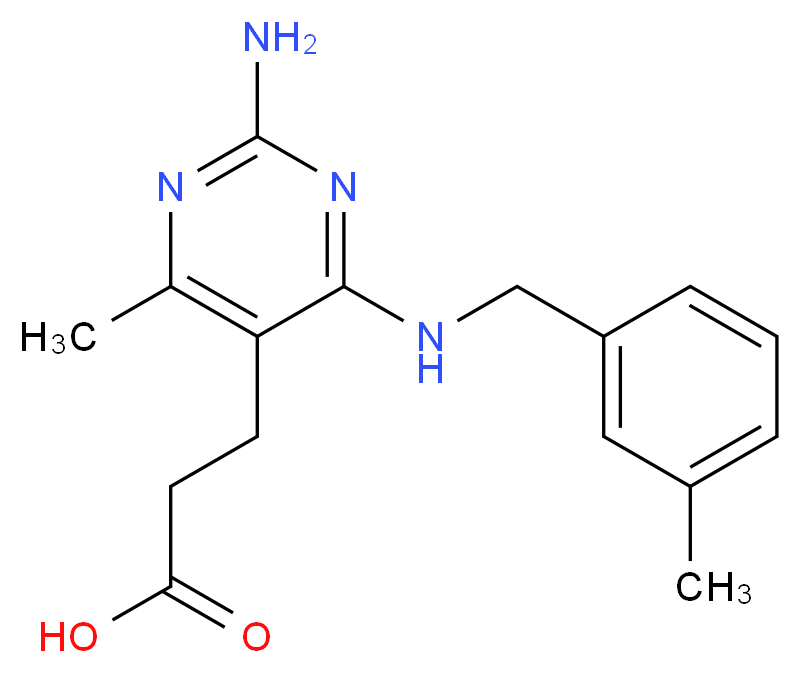 3-{2-amino-4-methyl-6-[(3-methylbenzyl)amino]pyrimidin-5-yl}propanoic acid_Molecular_structure_CAS_)