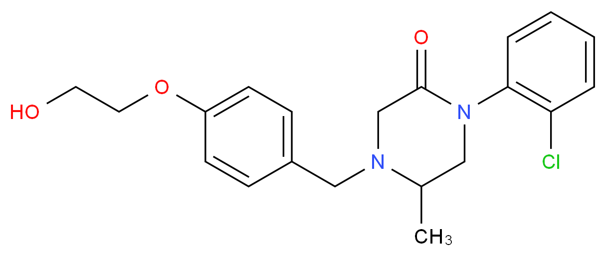 1-(2-chlorophenyl)-4-[4-(2-hydroxyethoxy)benzyl]-5-methyl-2-piperazinone_Molecular_structure_CAS_)