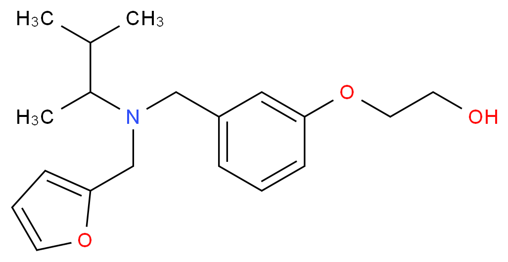 2-(3-{[(1,2-dimethylpropyl)(2-furylmethyl)amino]methyl}phenoxy)ethanol_Molecular_structure_CAS_)