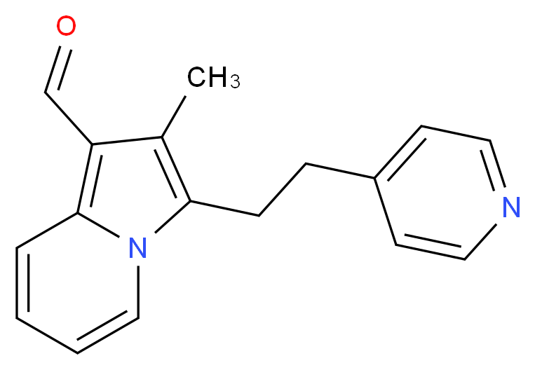 2-Methyl-3-(2-pyridin-4-yl-ethyl)-indolizine-1-carbaldehyde_Molecular_structure_CAS_)