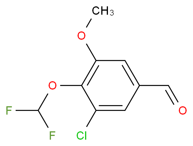 3-chloro-4-(difluoromethoxy)-5-methoxybenzaldehyde_Molecular_structure_CAS_)