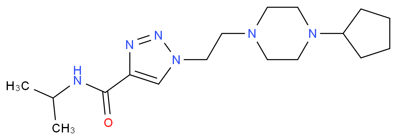 1-[2-(4-cyclopentyl-1-piperazinyl)ethyl]-N-isopropyl-1H-1,2,3-triazole-4-carboxamide_Molecular_structure_CAS_)